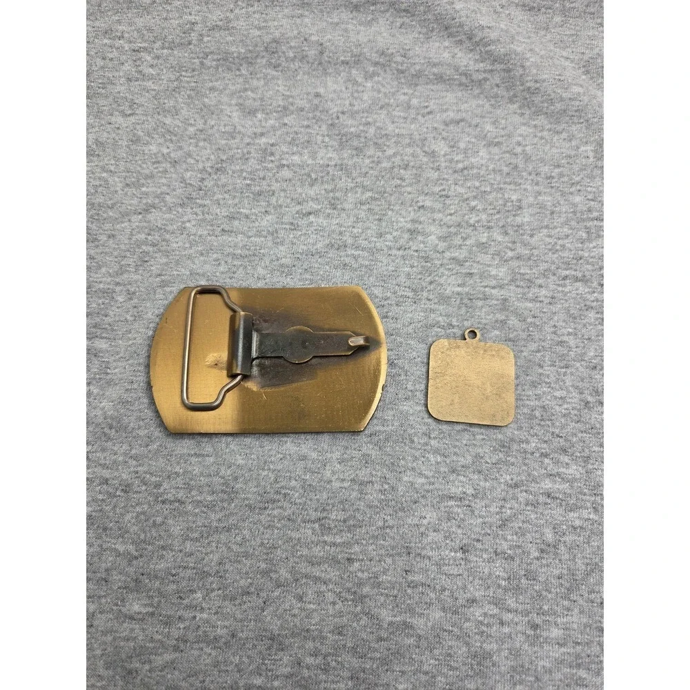 KOMATSU D65E Bulldozer Crawler Tractor Solid Brass Belt Buckle and Keychain Fob